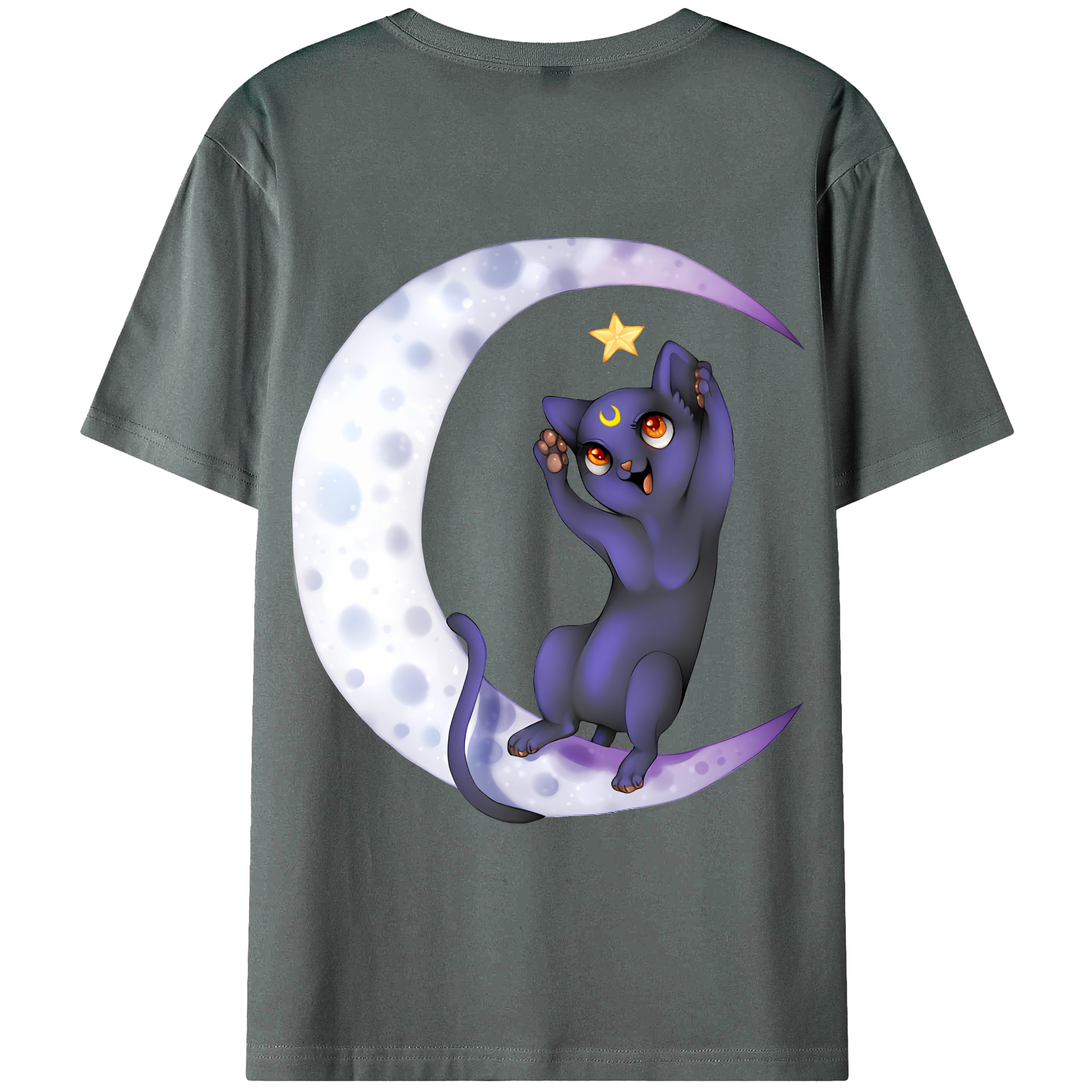 （画像用） 美少女戦士セーラームーン Sailor Moon 綿100％ メンズ半袖Tシャツ（バックプリント） 通気性